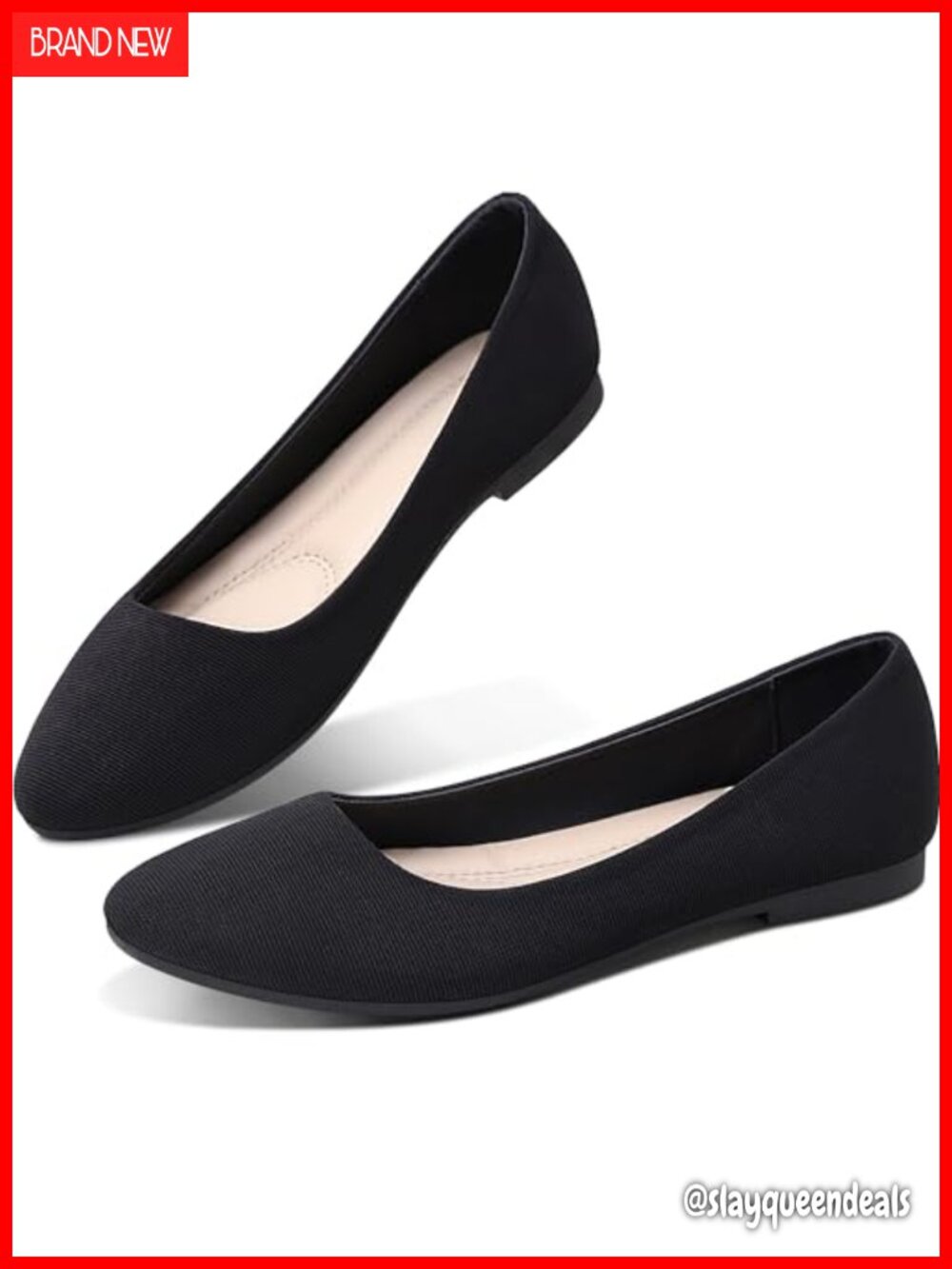 Round Toe Ballet Flats Slip On Women Comfort Walking Shoes